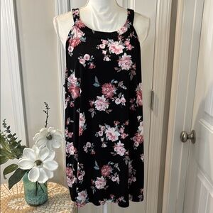 Torrid Black Floral Blouse Size 3X